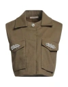 No-nà Woman Vest Military Green Size S Cotton