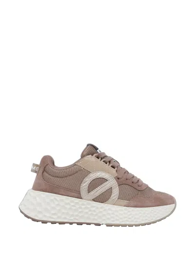 No Name Carter Suede-panelled Sneakers In Pink