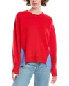No Name Noname High-low Cashmere Sweater In Red