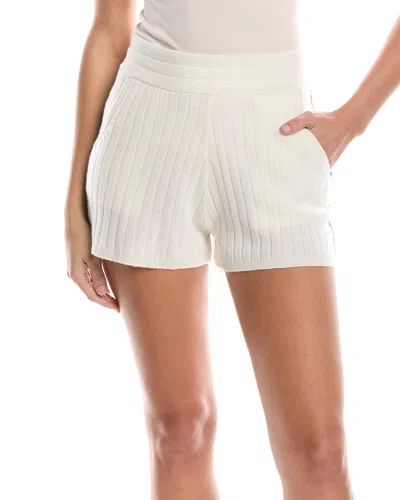 No Name Noname Indigo Cashmere Short In White