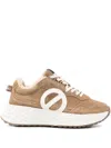 No Name Suede Circular-logo Sneakers In Multi
