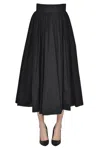 No Name Taffetà Full Skirt In Black