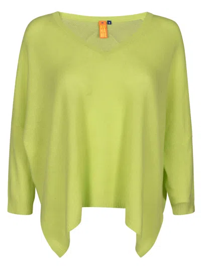 No Name V-neck Sweater In Lime