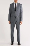 No Ordinary Joe By Ted Baker Jake Grey Gingham Wool Suit In Gray