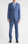 No Ordinary Joe By Ted Baker Jake Navy Plaid Wool Suit In Blue
