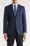 No Ordinary Joe By Ted Baker Jake X Check Wool Sport Coat In Blue
