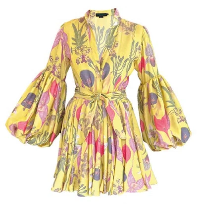No Pise La Grama Carta Y Letra Dress In Multi