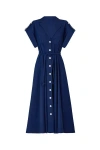 No Pise La Grama Guayaba Midi Dress In Blue