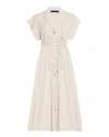 No Pise La Grama Guayaba Midi Dress In Khaki In Neutral