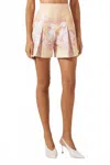 No Pise La Grama Perla High Waisted Shorts In Peach In Pink