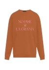 No Pise La Grama Salty Flower  Sweatshirt In Brown