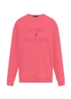 No Pise La Grama Salty Flower  Sweatshirt In Pink