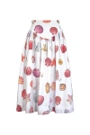 No Pise La Grama Sotavento Midi Skirt In White