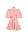No Pise La Grama Womne's Bromelia Mini Dress In Peach In Pink