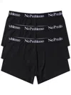 No Problemo 3-pack Boxer Con Logo In Black