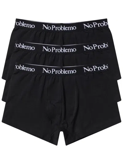 No Problemo 3-pack Boxer Con Logo In Black