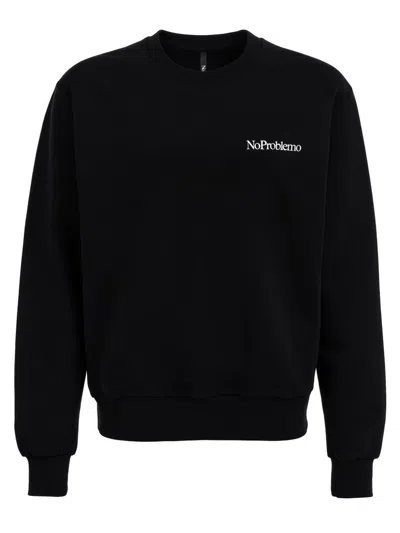 No Problemo Cotton Crewneck Sweatshirt In Black
