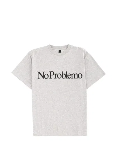 No Problemo Crew-neck T-shirt In Gray