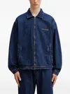No Problemo Embroidered Regular Fit Denim Jacket In Blue
