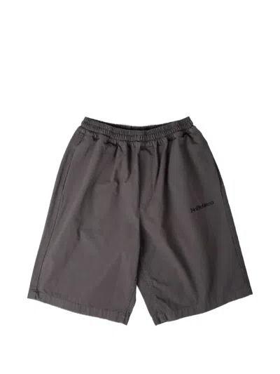 No Problemo Embroidered-logo Shorts In Gray
