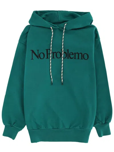 No Problemo Graphic Oversized Hoodie In Green