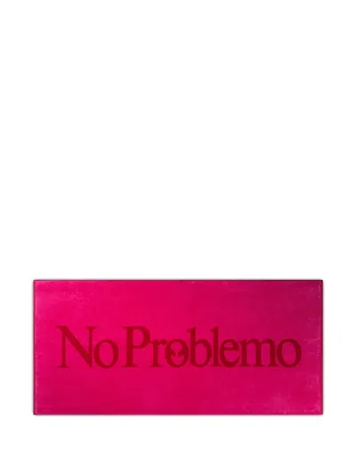 No Problemo Logo Beach Towel In Pink