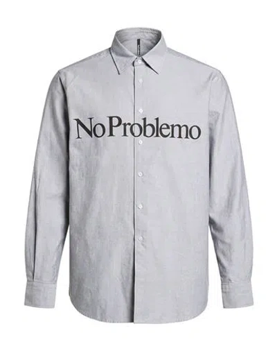 No Problemo Man Shirt Charcoal Size Xs Cotton In Gray