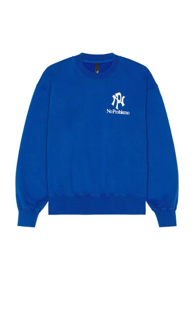 No Problemo Nyp Sweatshirt In Blue