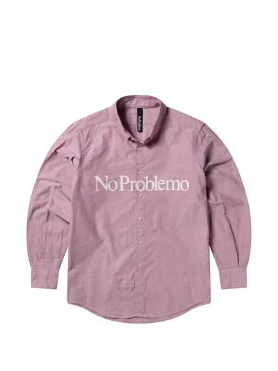 No Problemo 로고 디테일 셔츠 In Pink