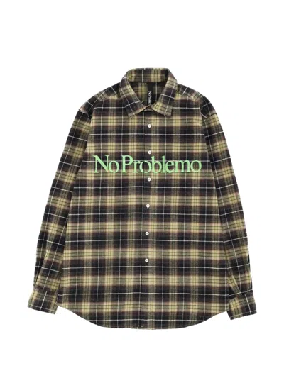 No Problemo Plaid Shirt In Green