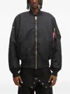 No Problemo Reversible Bomber Jacket In Black