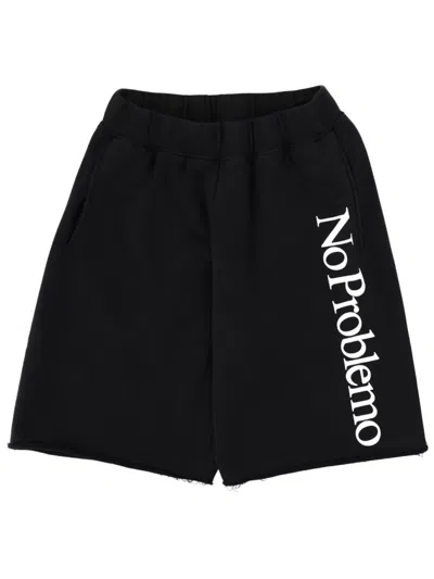 No Problemo Logo-detail Shorts In Black