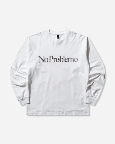 No Problemo Smile Away Longsleeve T-shirt In White