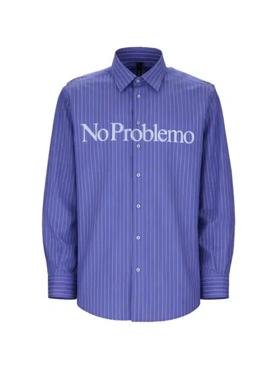 No Problemo Striped Shirt In Purple