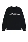 No Problemo Logo Crewneck Sweatshirt In Black