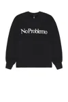 No Problemo Logo Crewneck Sweatshirt In Black