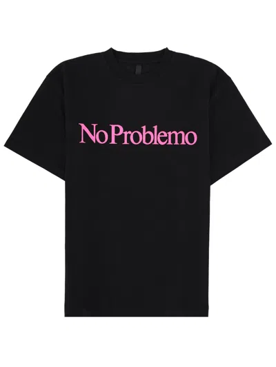 No Problemo T-shirt Con Logo In Black