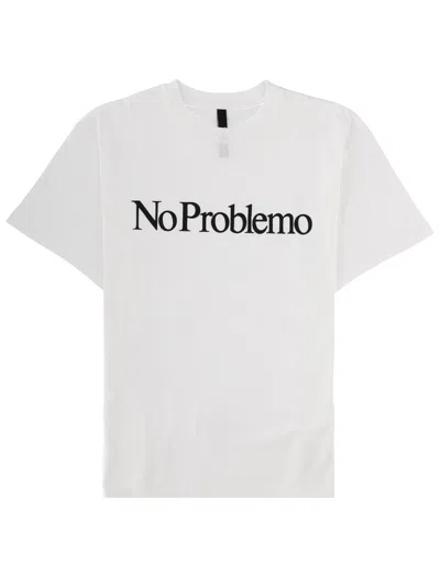 No Problemo T-shirt Con Logo In White