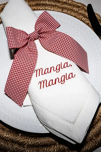 No Reservations Italian Dinner Napkin Set In Italian Red At Urban Outfitters