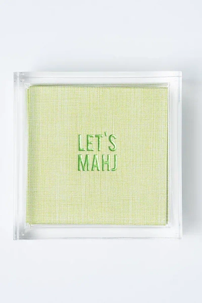 No Reservations Let's Mahj Disposable Cocktail Napkin In Green At Urban Outfitters