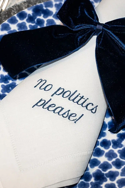 No Reservations Mixed Messages Dinner Napkin Set In Navy At Urban Outfitters