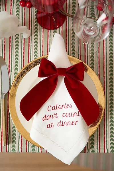No Reservations Mixed Messages Dinner Napkin Set In Red At Urban Outfitters