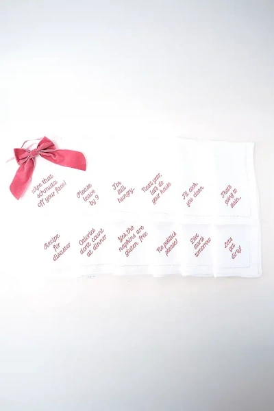 No Reservations Mixed Messages Dinner Napkin Set In Rose At Urban Outfitters