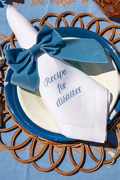 No Reservations Mixed Messages Dinner Napkin Set In Sky At Urban Outfitters