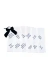 No Reservations - Mixed Messages Dinner Napkin Set - Navy In Blue