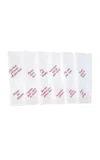 No Reservations - Mixed Messages Dinner Napkin Set - Red