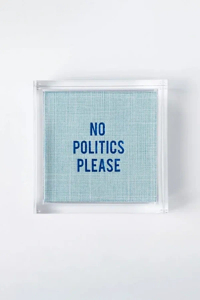 No Reservations No Politics Please Disposable Cocktail Napkin Set In Blue At Urban Outfitters