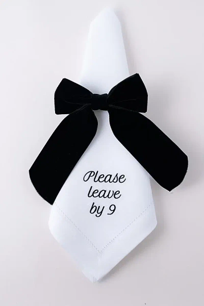 No Reservations Please Leave By 9 Dinner Napkin In Black At Urban Outfitters