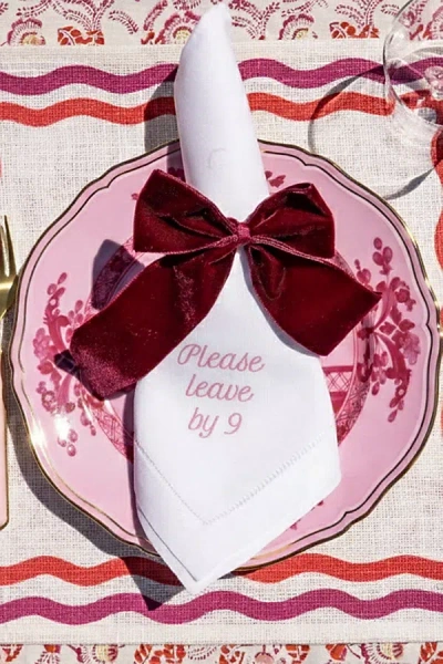 No Reservations Please Leave By 9 Dinner Napkin In Rose At Urban Outfitters