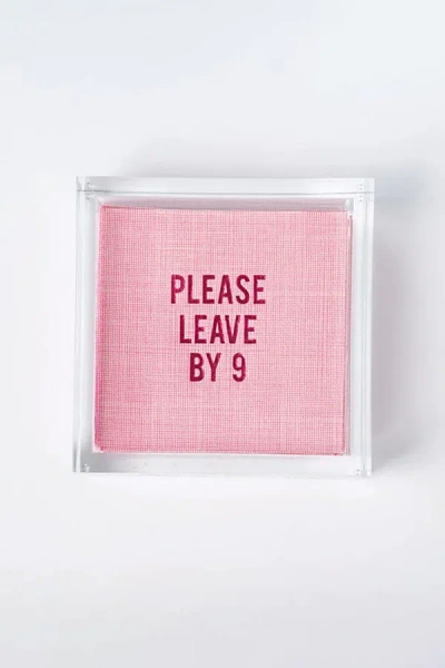 No Reservations Please Leave By 9 Disposable Cocktail Napkin Set In Pink At Urban Outfitters
